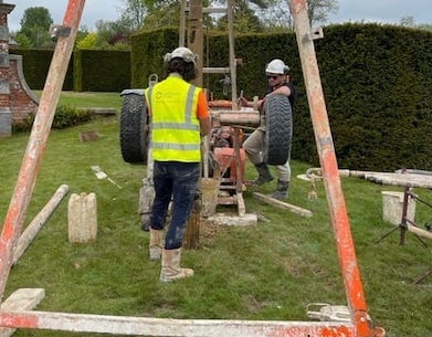 Bore hole testing for Nuclear Bunkers